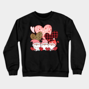 Gnomies Hearts Love Valentines Day  Happy Valentines Day Crewneck Sweatshirt